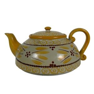 Temptations Ceramic Teapot Decorative Floral‎ Design Kitchen Tea Party Yellow